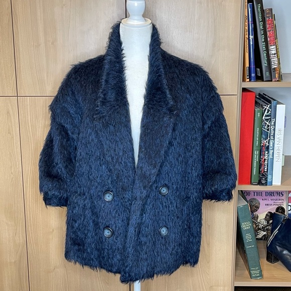 Jason Wu 🚩Host Pick 🚩 navy blue mohair jacket - Picture 1 of 10